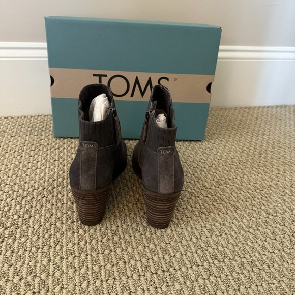 Tom’s Sadie Pavement Grey Suede Ankle Boots 7 - Picture 6 of 8